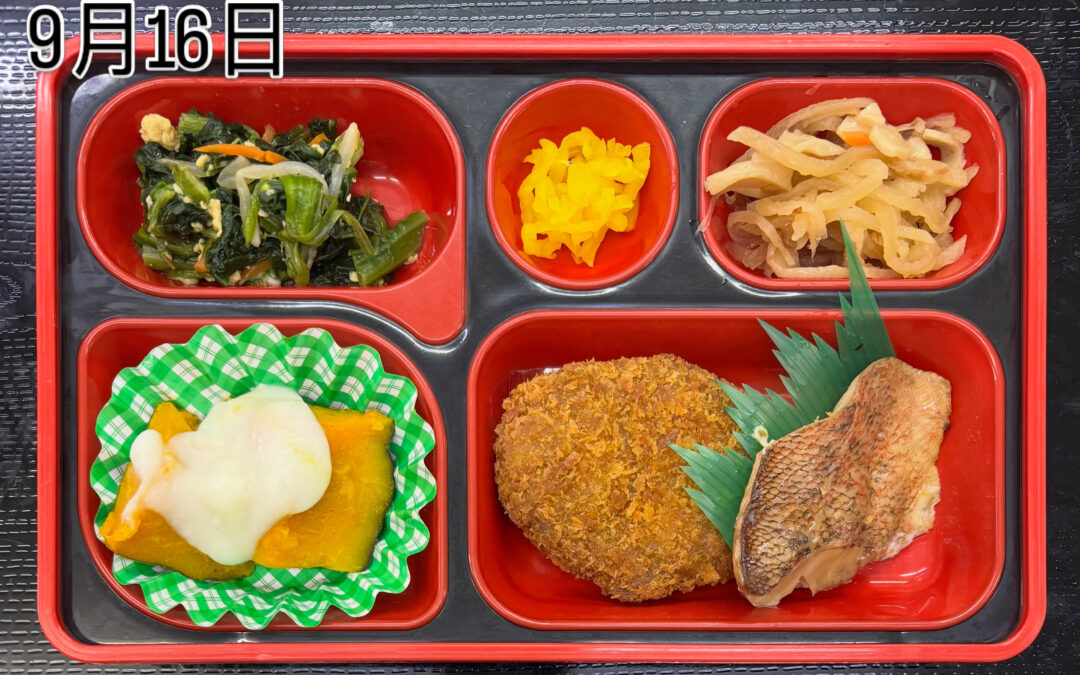 9月16日　今日の日替り弁当は